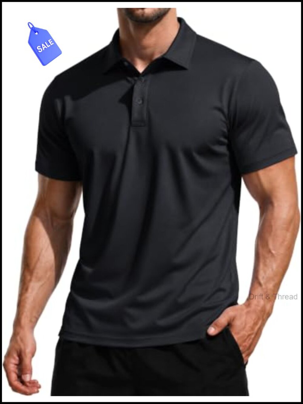 Men's Performance Polo Shirt Short Sleeve Dry Fit Golf Casual